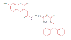 L-Lysine, N2-[(9H-fluoren-9-ylmethoxy)carbonyl]-N6-[2-(7-methoxy-2-oxo-2H-1-benzopyran-3-yl)acetyl]-